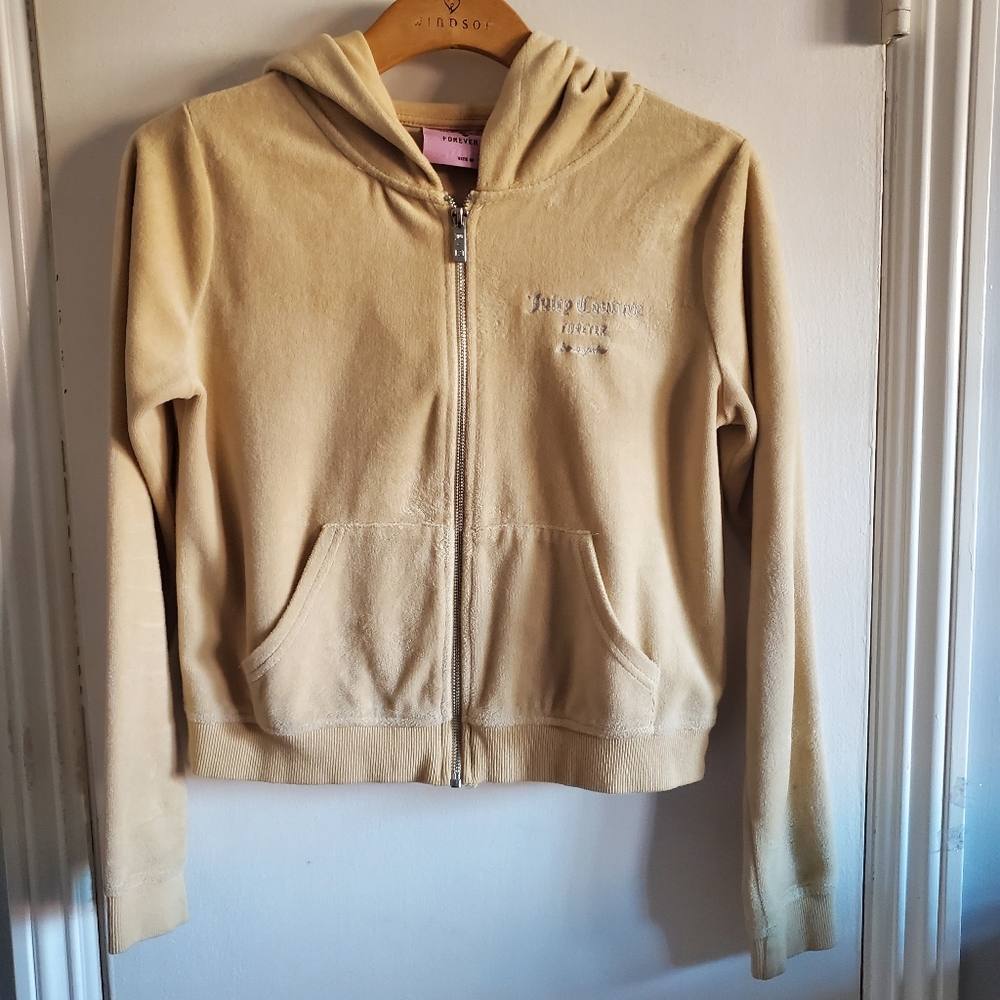 Juicy Couture x Forever 21 Rhinestone Bling Velour Track Jacket Size M Y2K